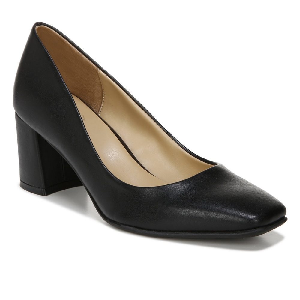 NWT Naturalizer Womens Warner Pump Slip-On Block Heel Comfort Black SIZE 7M